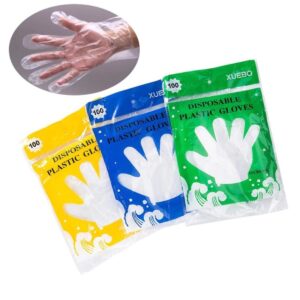 One Time Hand Gloves Poly Pack of 100pcs Box
