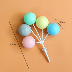 Colorful Balloon Cake Topper (Set of 5)