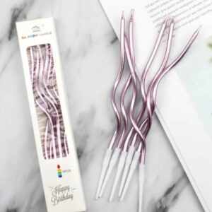 Rainbow Candle #Rose Gold 6pcs set