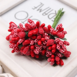 Artificial Flower Berry Branch "Red" 1 stick