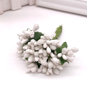 Artificial Flower Berry Branch "White" 1 stick