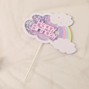 Rainbow Big Size Purple Cake Topper