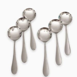 NOVA 6 pcs Stainless Steel Soup Spoon Set- High Quality