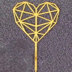 Cake Topper Diamond Heart