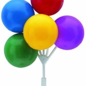 Colorful Balloon Cake Topper (Set of 5) B