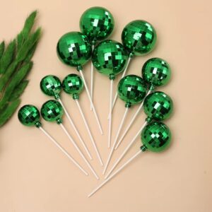 Green Diomond Ball Cake Topper 12Pcs Set