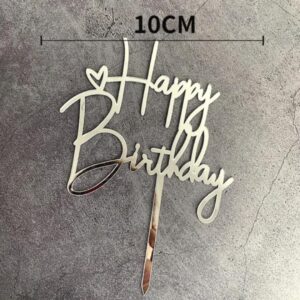 Silver❤️Happy Birthday Topper