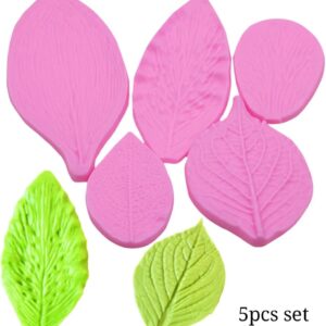 Sugarcraft 5pcs Silicon Leaf Mold