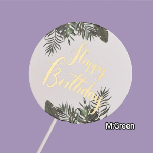 Paper Cake Topper M:Green