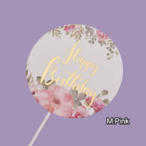 Paper Cake Topper M:Pink