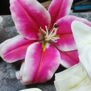 Artificial Lily "Pink B" 1 Flower