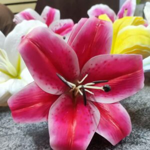 Artificial Lily "Pink A" 1 Flower